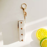 PU Leather Lipstick Holder Keychain