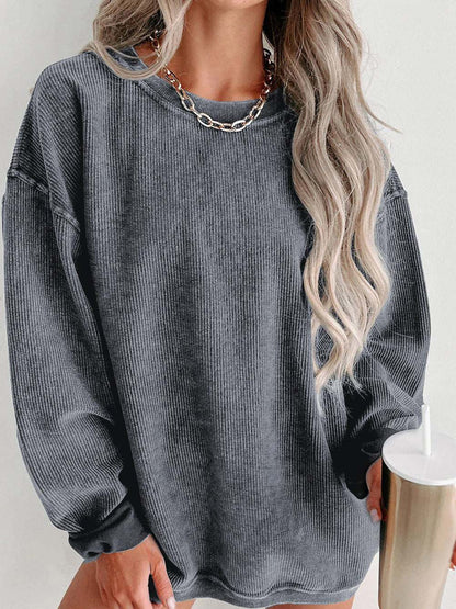 Long Sleeve Casual Round Neck Sweatshirts | Perfect for Chilly Days