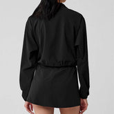 Half Zip Long Sleeve Sport Crop Sweatshirt