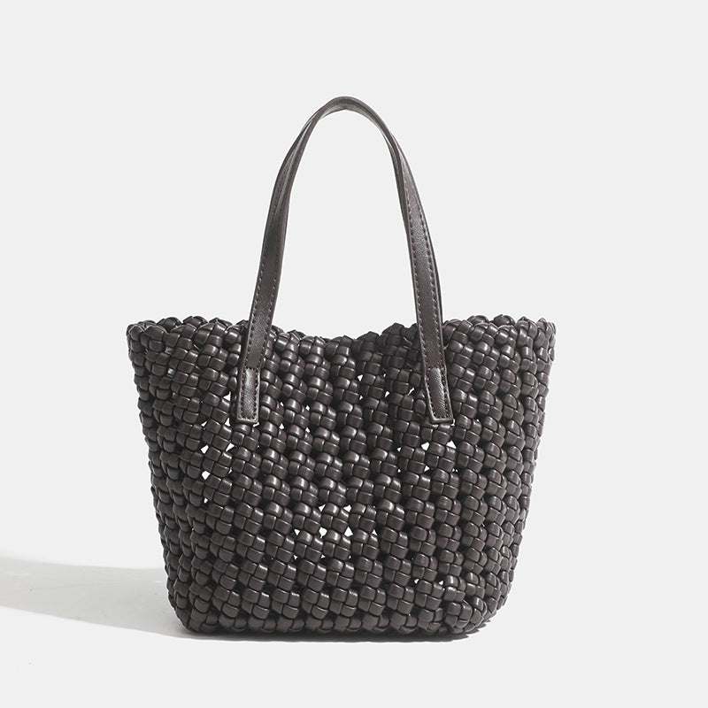 PU Woven Simple Handbag | Elegant &amp; Versatile Daily Accessory