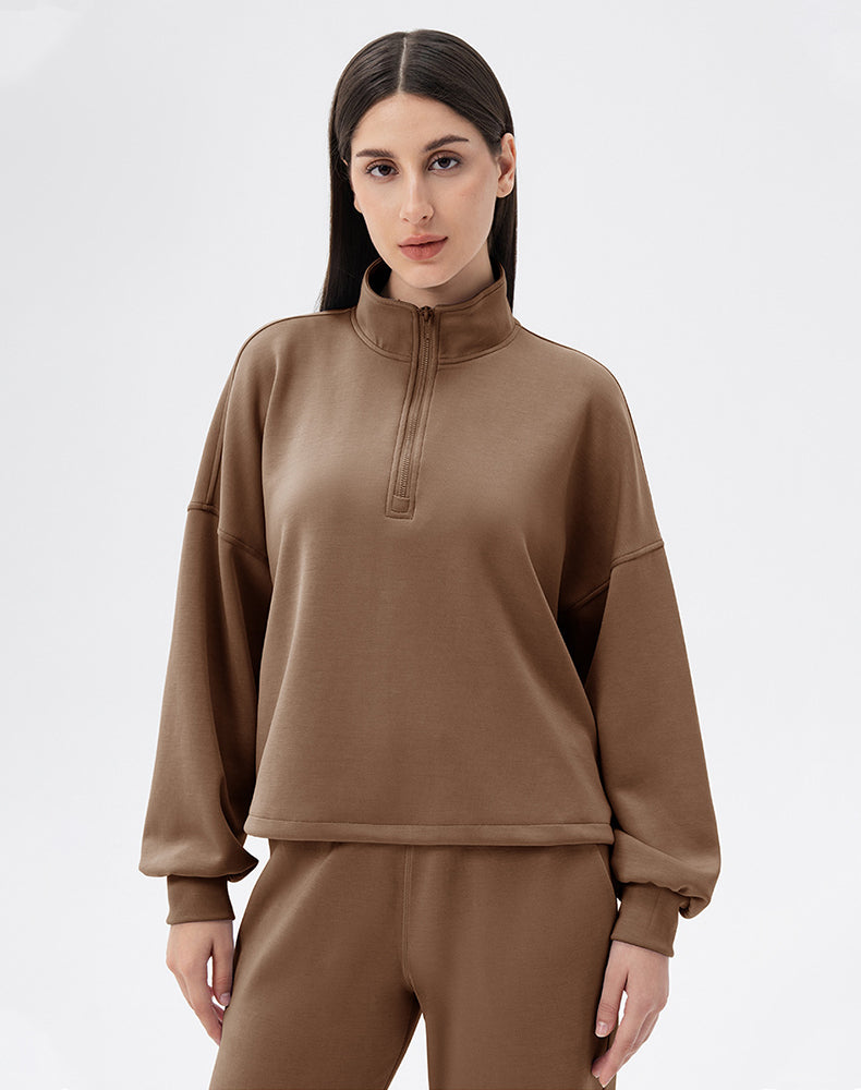 Half Zipper Casual Long Sleeve Sweatshirts
