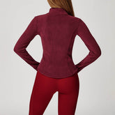 Full Zip Fleece Jacket Long Sleeve Coat with Pockets