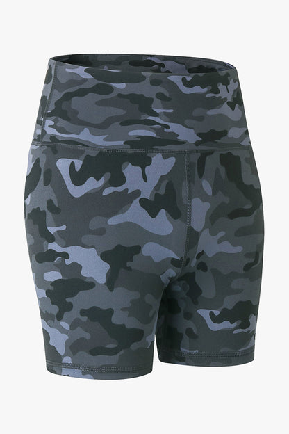 Camo High Waisted Yoga Shorts - Trendy &amp; Comfortable Workout Wear