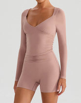 Long Sleeve Slim Fit Tops Fall T-Shirt with Thumb Holes