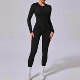 Long Sleeve Backless Yoga Jumpsuits