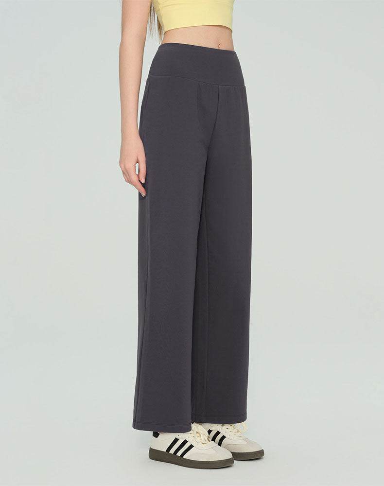 High Waist Straight Leg Pants Casual Trousers with Pocket