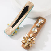 Rhinestone Metal Snap Hair Clips Crystal Hair Barrettes