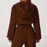 Long Sleeve Crop Sweatshirt Casual Hoodie