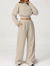 Sport Set with Long Sleeve Crop Sweatshirt and Sweatpant