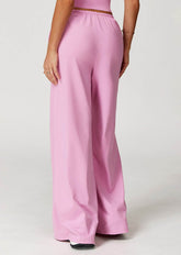 Athletic Wide Leg Lounge Pants with Drawstring and Pockets