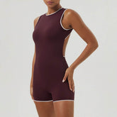 Sleeveless Yoga Jumpsuit With Chest Pad