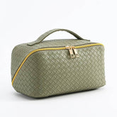 PU Leather Woven Storage Makeup Bag