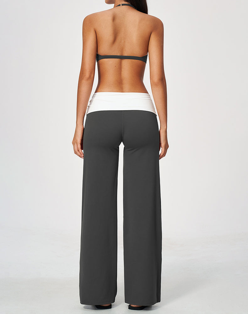 2 Piece Sports Bra and Flare Pant Pilates Outfit Sets