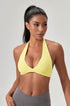 Twist Front Halter Straps Sports Bra