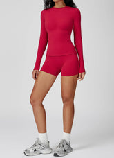 Sports Wear with Long Sleeve T-Shirt and Shorts