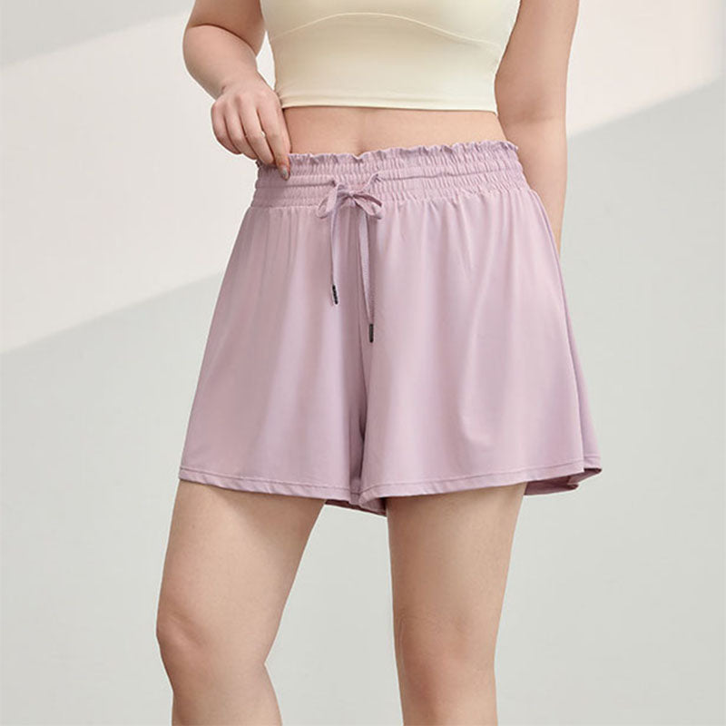 High Waist Casual Athletic Short with Drawstring and Pockets