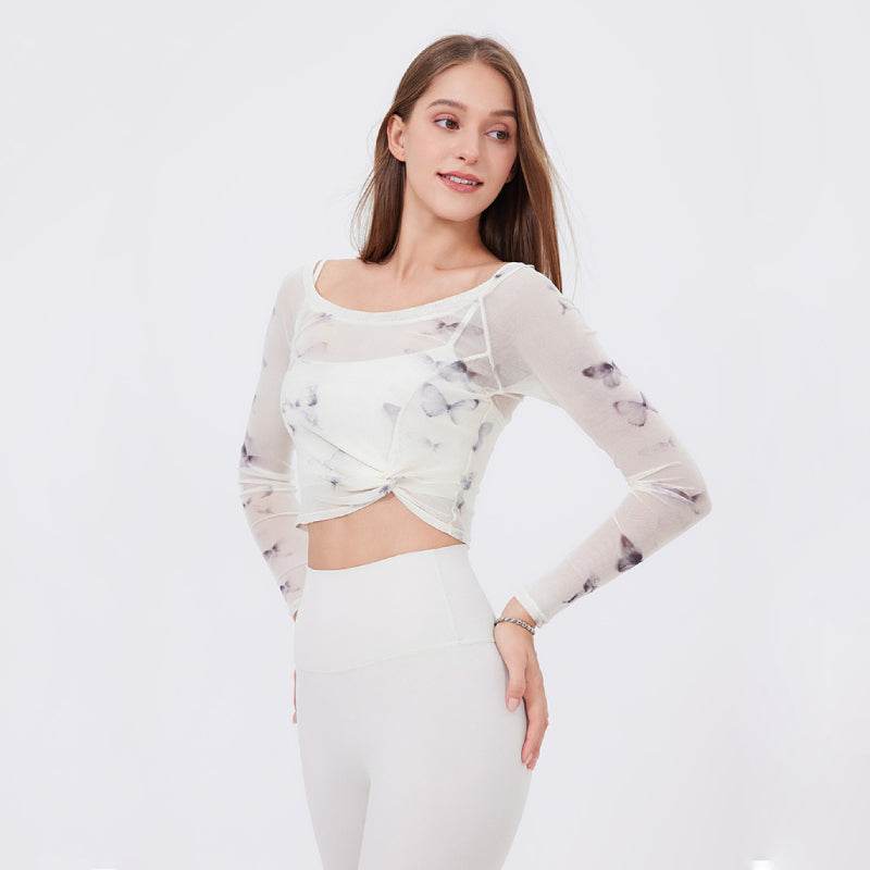 Flower Butterfly Two Piece Sports T-Shirt | Fun &amp; Stylish Activewear