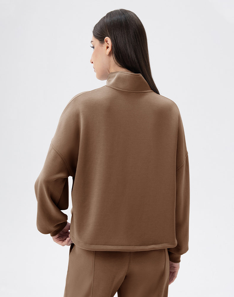 Half Zipper Casual Long Sleeve Sweatshirts