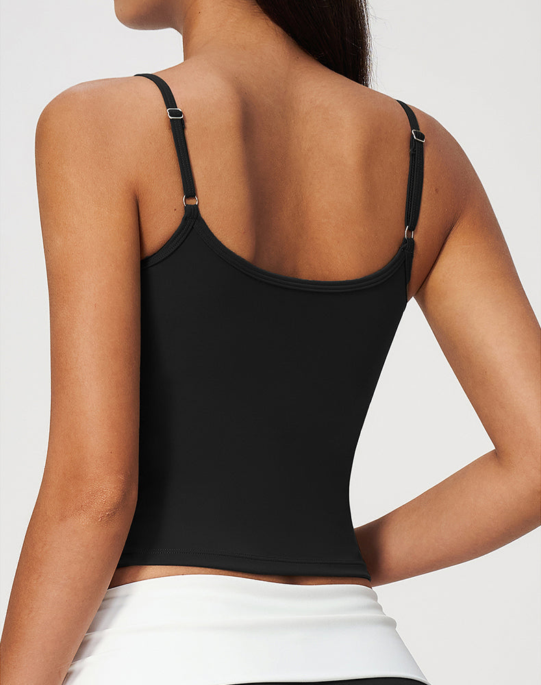 Adjustable Spaghetti Straps Basic Sports Tank Tops
