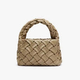 Trendy Woven Tote Bag With Chain