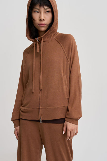 Solid Color Hooded Sweatshirt