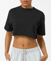 Workout Crop Tops Short Sleeve Yoga Shirts