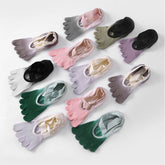 Tie-dye Lace Five Finger Non-Slip Yoga Socks