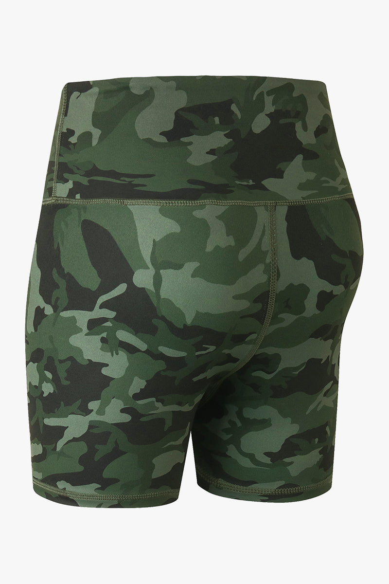 Camo High Waisted Yoga Shorts - Trendy &amp; Comfortable Workout Wear