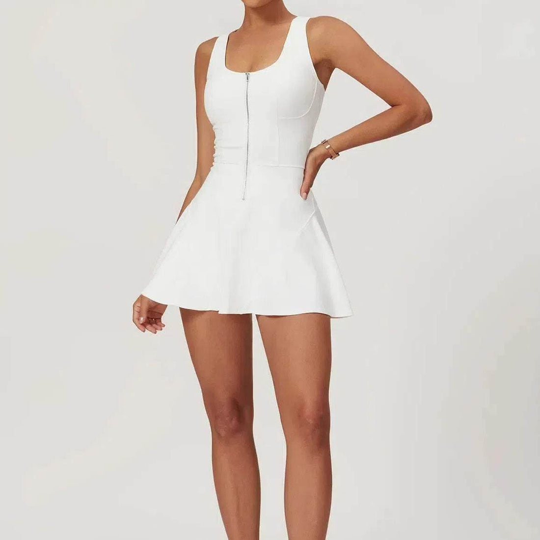 Sleeveless Tennis Dress with Built in Shorts and Padded Bra