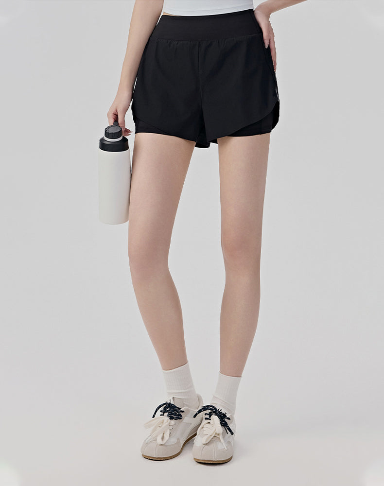 High Waisted Athletic Running Shorts with single Pocket