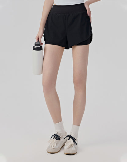High Waisted Athletic Running Shorts with single Pocket