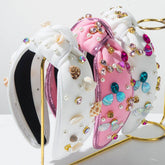 Seaside Vacation Headband with Pearl Diamond Rhinestone Shell Conch