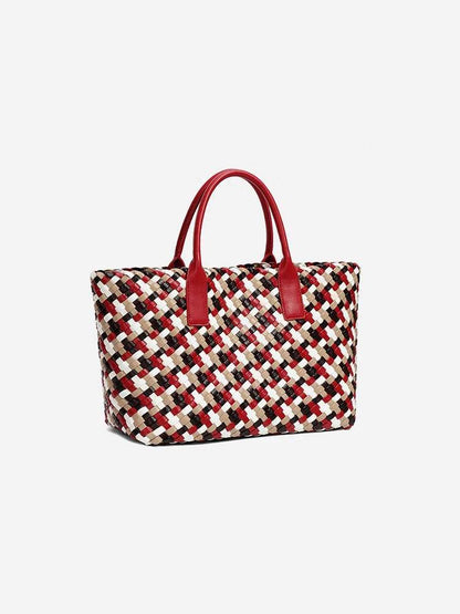 Multicolor Handmade Woven Tote Bag | Perfect for Everyday or Beach Use