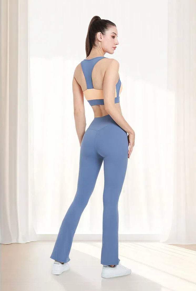 Yoga Sets with Bra and Flare Pant | Perfect for Fitness or Casual Wear