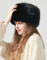 Fuzzy Furry Winter Faux Fur Hat Warm Fluffy Bucket Hat