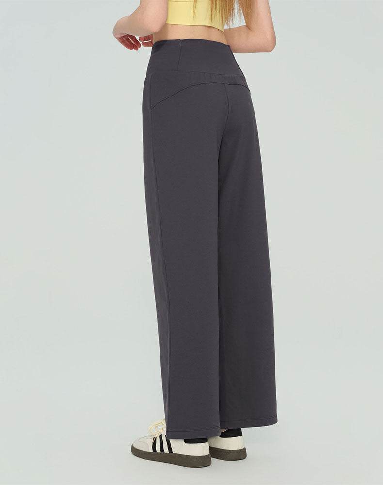 High Waist Straight Leg Pants Casual Trousers with Pocket