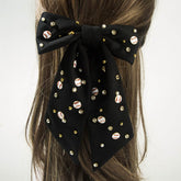Game Day Hair Bow Clips Rhinestone Baseball Hair Accessories