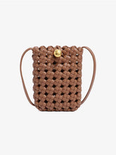 PU Leather Woven Mobile Phone Bag Shoulder Crossbody Bag