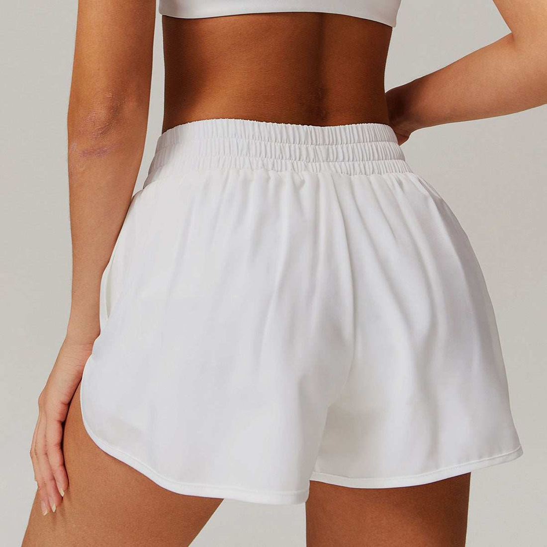 Pure Color High Waist Sports Short With Pockets | Perfect for Workouts