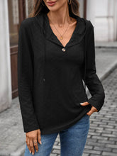 Long Sleeve Fall Drawstring Shirts Hooded Sweatshirt