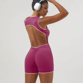 Sleeveless Yoga Jumpsuit With Chest Pad