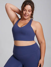 Wide Strap X Back Sports Bra