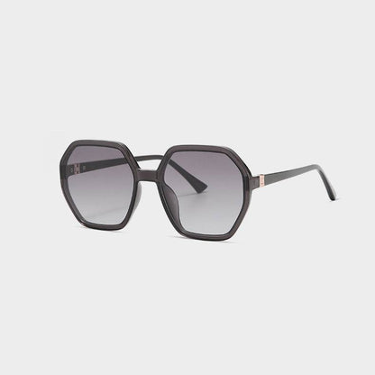 Oversized Vintage Hexagon Sunglasses - Purple Gray