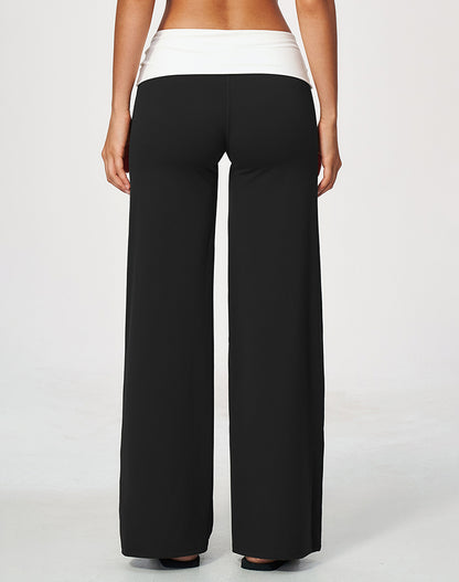 Fold Over Wide Leg Yoga Pants