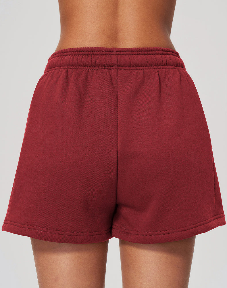 High Waist Loose Lounge Shorts with Pockets