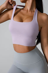 Sleeveless Sports Halter Neck Crop Tank Tops