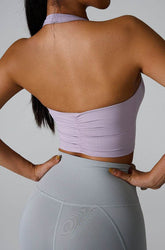 Sleeveless Sports Halter Neck Crop Tank Tops