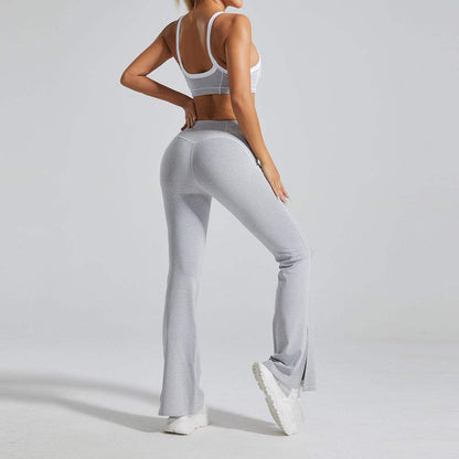 High Waist No Front Seam Sports Flared Pants | Sleek &amp; Comfortable Fit