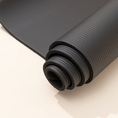 Solid Color Yoga Mat with Handy Carry Strap