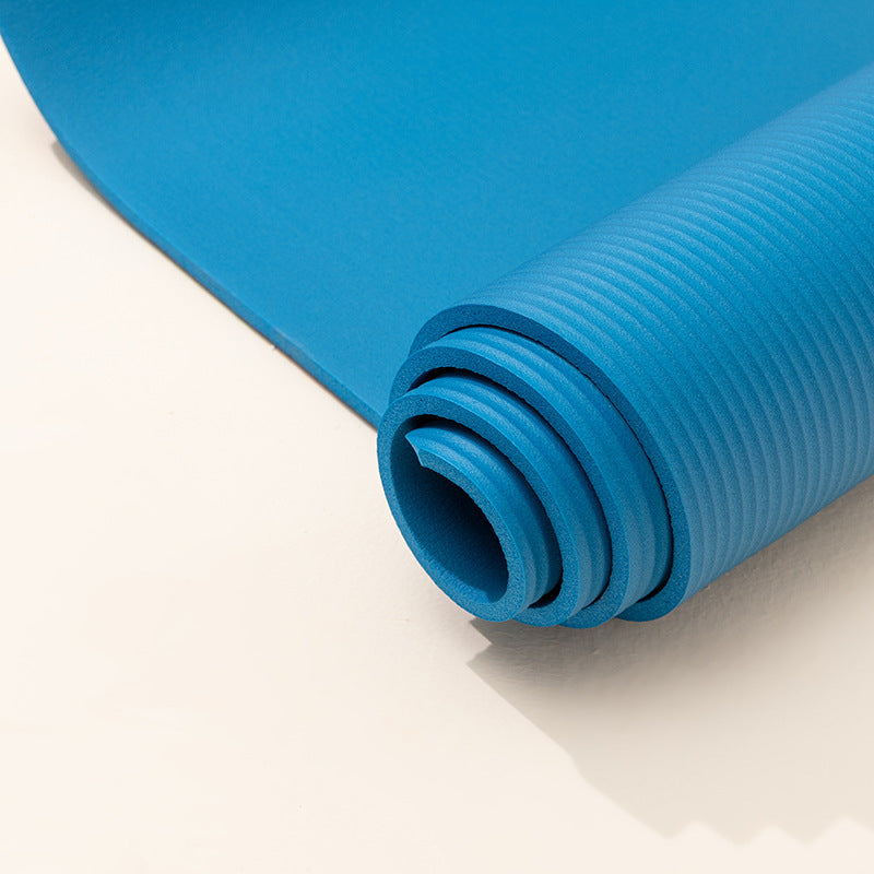 Solid Color Yoga Mat with Handy Carry Strap